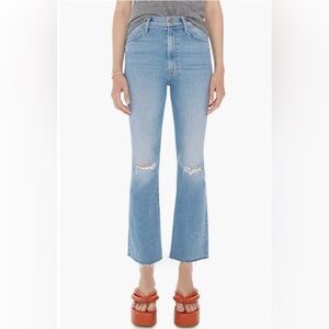 MOTHER The Hustler Ankle Fray Jeans In Thrilling Shots Size 24